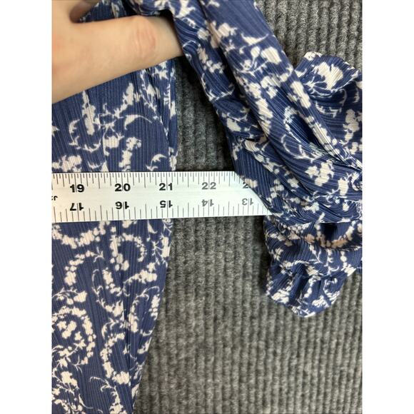 Cato Womens Bohemian Printed Blouse Size Large Cottage Core Romantic Stretch - Picture 8 of 9